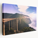 Large canvas print of Big Sur, California, in muted earth tones, ideal for kitchen wall art.