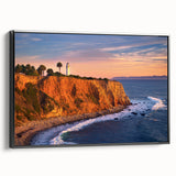 Black and white framed canvas of Catalina, California landscape, ideal for bedroom wall art.