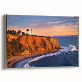 Landscape art painting of Catalina, California on framed canvas.