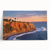 Black and white stretched canvas of Catalina, California scenery, ideal for kitchen wall art.