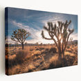 Joshua Tree landscape on large stretched canvas with earthy tones, suitable for kitchen wall art.