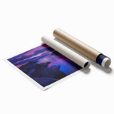 Extra large rolled print of Lake Tahoe with soft blue and green tones, ideal for classy bathroom wall art.