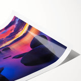 Extra large wall art featuring line art flowers in muted earth tones on a rolled canvas.