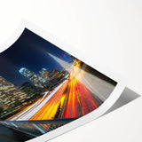 Extra large wall art featuring line art flowers in black and white on a rolled print, ideal for large living room decor.