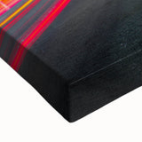 Black and white landscape art painting of Los Angeles on stretched canvas, ideal for bedroom wall art.