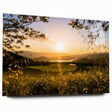 Acrylic print of large abstract depiction of Napa Valley in earthy tones, suitable for bedroom or dining room art.