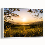 Vintage poster art of Napa Valley on a framed canvas, featuring colorful landscape, ideal for living room decor.