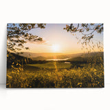 Black and white stretched canvas of Napa Valley landscape, ideal for kitchen wall art.