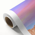 Art Deco poster of Palm Springs with pastel hues on rolled canvas, ideal for nursery wall art.