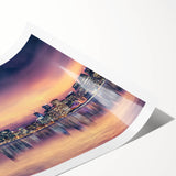 Extra large wall art featuring line art flowers in muted tones on a rolled print, suitable for large living room decor.