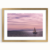 Extra large abstract art print of Santa Barbara scenery in muted earth tones on a textured canvas, framed in gold.