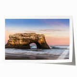 Extra large rolled print of Santa Cruz scenery in muted earth tones, ideal for art wall dining room or bathroom.