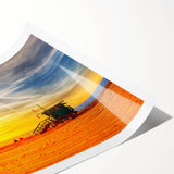 Extra large wall art featuring line art flowers in muted tones on a rolled print, suitable for large living room decor.