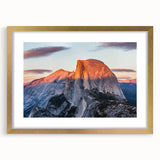Extra large abstract art print of Yosemite scenery in gold frame, featuring textured grayscale tones.