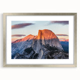 Textured art print of Yosemite landscape in muted earth tones on a framed canvas, suitable for bedroom decor.