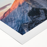 Art deco poster of Yosemite scenery in muted earth tones on rolled canvas, suited for dining room wall art.