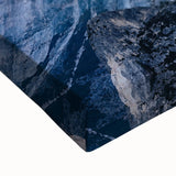 Black and white landscape art painting of Yosemite on stretched canvas, suitable for bedroom wall art.