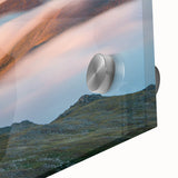 Large abstract wall art depicting the Vail, Colorado scenery in muted earth tones on acrylic glass.