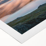 Art deco poster of Vail, Colorado scenery in pastel shades on rolled canvas, suitable for dining room decor.