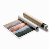 Extra large rolled print of Vail, Colorado scenery with floral elements in pastel shades.