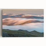 Black and white stretched canvas of Vail, Colorado, landscape, ideal for kitchen wall art.