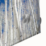 Mid-century modernist abstract design in vibrant earth tones on acrylic glass, ideal for dining room art.