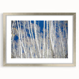 Textured abstract art print of Aspen, Colorado, in silver frame, featuring earthy tones, ideal for bedroom wall decor.