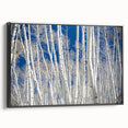 Black and white wall art featuring Aspen, Colorado landscape on framed canvas, suitable for bedroom decor.