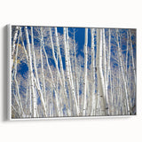 Vintage poster art of Aspen, Colorado with colorful autumn trees on extra large framed canvas, suited for living room decor.