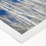 Art deco poster of Aspen, Colorado scenery in muted earth tones on rolled canvas, suitable for dining room wall art.