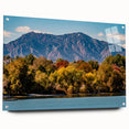 Acrylic print of a Boulder, Colorado landscape in muted earth tones, suitable for bedroom or dining room decor.