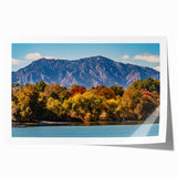 Extra large rolled print of Boulder, Colorado scenery with muted earth tones, ideal for art wall dining room.