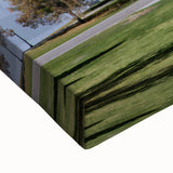 Large art of Denver landscape in black and white on stretched canvas, ideal for bedroom wall decor.