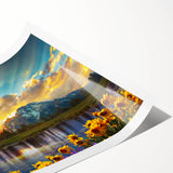 Extra large rolled print of the Rocky Mountains in Colorado, featuring muted earth tones.