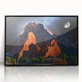 Large abstract wall art depicting Colorado Springs in monochrome shades on a framed acrylic.