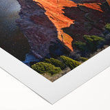 Art deco poster of Colorado Springs with muted earth tones on rolled canvas, suitable for dining room wall art.