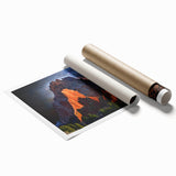Extra large rolled print of Colorado Springs scenery with vibrant floral elements.