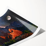 Extra large wall art featuring line art flowers in neutral tones on rolled print, suitable for large living room decor.