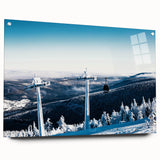 Acrylic print of Telluride, Colorado landscape with vivid green and blue tones, ideal for dining room decor.