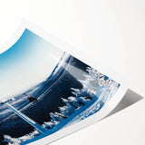 Extra large wall art featuring line art flowers in muted tones on rolled print, ideal for large living room decor.