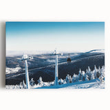 Black and white stretched canvas of Telluride, Colorado landscape, ideal for kitchen wall art.