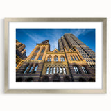 Textured abstract art print of Connecticut scenery in muted earth tones, framed in silver, ideal for bedroom art.