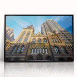 Large abstract wall art featuring a Connecticut landscape in muted colors on a framed acrylic.