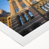 Art deco poster featuring the Connecticut landscape in earth tones on rolled canvas, suitable for dining room wall art.