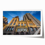 Extra large rolled canvas print featuring a serene Connecticut scenery with lush greenery and soft, pastel hues.