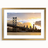 Textured abstract art print of Delaware scenery in muted earth tones, framed in gold, ideal for living room decor.