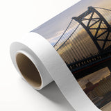 Art deco poster of Delaware scenery in pastel shades on rolled canvas, suitable for nursery wall art.