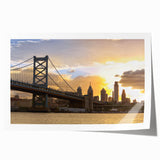 Extra large rolled print of Delaware scenery with soft pastel shades, ideal for dining room wall art.