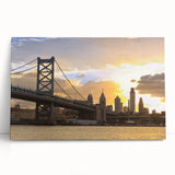 Black and white stretched canvas of Delaware scenery, ideal for kitchen wall art or bedroom decor.