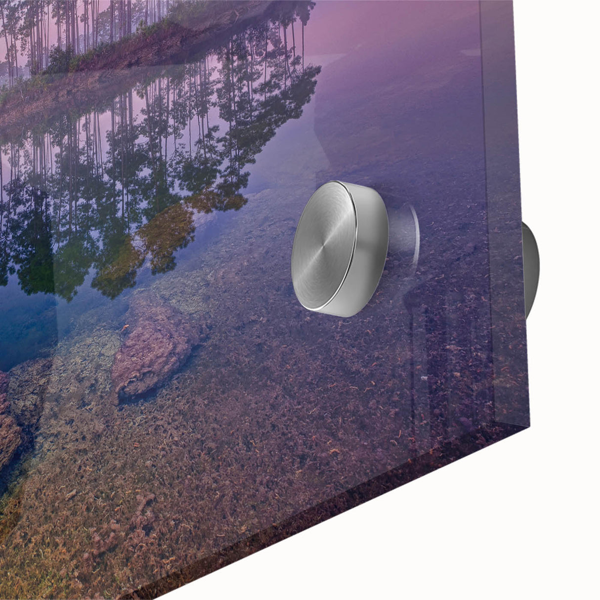 Large abstract wall art of Everglades scenery in muted green and blue, acrylic print, ideal for dining room art.